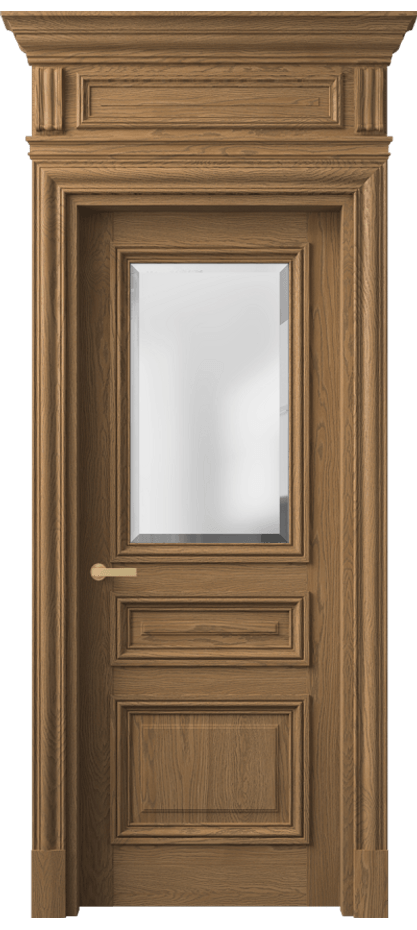 Межкомнатная дверь Antique 7304 Дуб мускатный матовый Сатинированное стекло с фацетом Цена 266349 ₽ | Volhovec