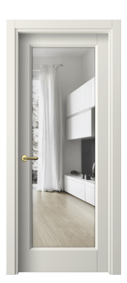 Межкомнатная дверь Галант 1402 Матовый жемчужный Прозрачное стекло Цена 54599 ₽ | Volhovec