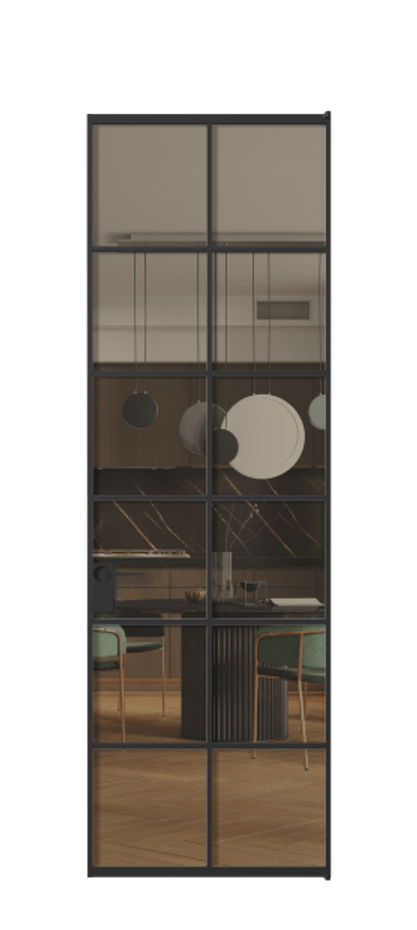 Алюминиевая дверь АЛПЛ040.05  Алюминий Черный Прозрачное бронзовое стекло, триплекс, 6 мм. Без короба чер Цена 117290 Стоимость комплекта двери включает: 
1. Полотно (600/650/700/750/800/850/900/950*2000-2400 мм).
2. Короб
3. Комплект фурнитуры (2 торцевые петли и магнитный замок с ответной планкой). Фабрика дверей Волховец 8 (800) 551 43 19  Алюминиевая дверь АЛПЛ040.05 Алюминий Черный Прозрачное бронзовое стекло, триплекс, 6 мм Цена 117290  | Volhovec