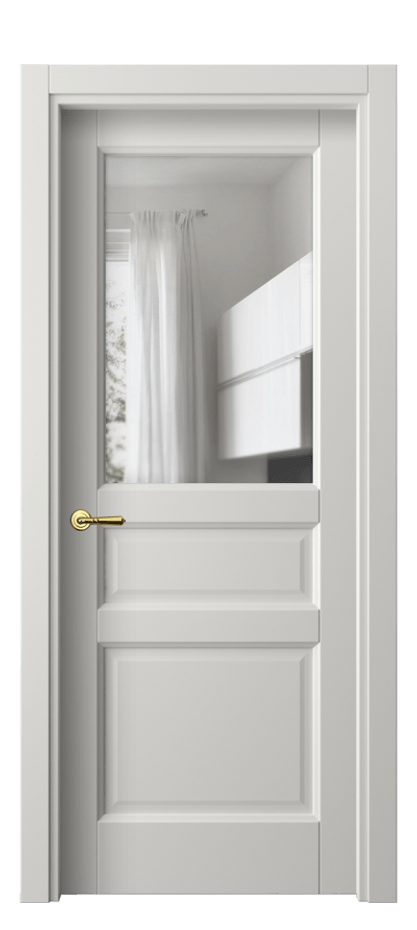 Межкомнатная дверь Galant 1432 Матовый серый Прозрачное стекло, 4 мм Цена 49199 ₽ | Volhovec