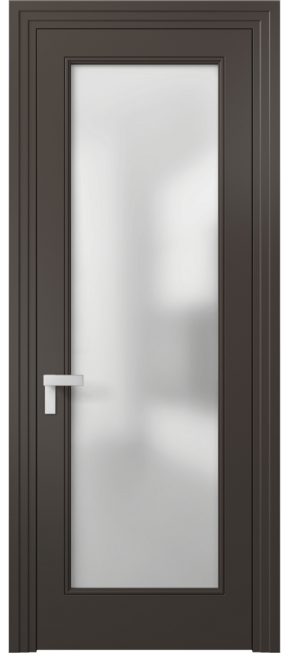 Межкомнатная дверь Рокка 8300 Матовый антрацит Сатинированное стекло Цена 85599 ₽ | Volhovec