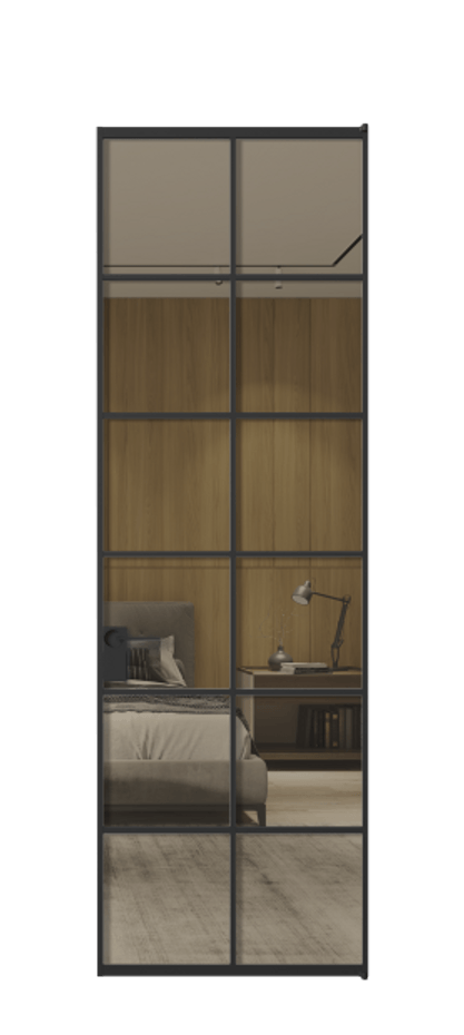 Алюминиевая дверь АЛПЛ040.05  Алюминий Черный Рефлективное бронзовое стекло "Stopsol", калёное, 6 мм. Без короба чер Цена 144090 Стоимость комплекта двери включает: 
1. Полотно (600/650/700/750/800/850/900/950*2000-2400 мм).
2. Короб
3. Комплект фурнитуры (2 торцевые петли и магнитный замок с ответной планкой). Фабрика дверей Волховец 8 (800) 551 43 19  Алюминиевая дверь АЛПЛ040.05 Алюминий Черный Рефлективное бронзовое стекло "Stopsol", калёное, 6 мм Цена 144090  | Volhovec