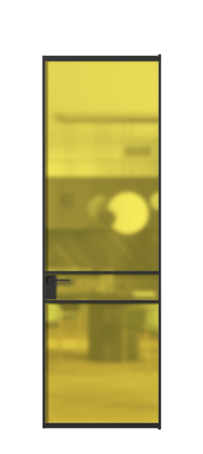 Алюминиевая дверь АЛПЛ040.02  Алюминий Черный Сатинированное жёлтое стекло, триплекс, 6мм. Без короба чер Цена 113130 Стоимость комплекта двери включает: 
1. Полотно (600/650/700/750/800/850/900/950*2000-2400 мм).
2. Короб
3. Комплект фурнитуры (2 торцевые петли и магнитный замок с ответной планкой). Фабрика дверей Волховец 8 (800) 551 43 19  Алюминиевая дверь АЛПЛ040.02 Алюминий Черный Сатинированное жёлтое стекло, триплекс, 6мм Цена 113130  | Volhovec