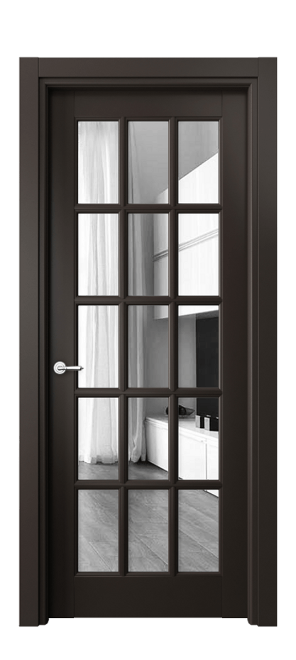 Межкомнатная дверь Toscana Grigliato 6311 Бук антрацит Двустороннее зеркало, триплекс Цена 88479 ₽ | Volhovec