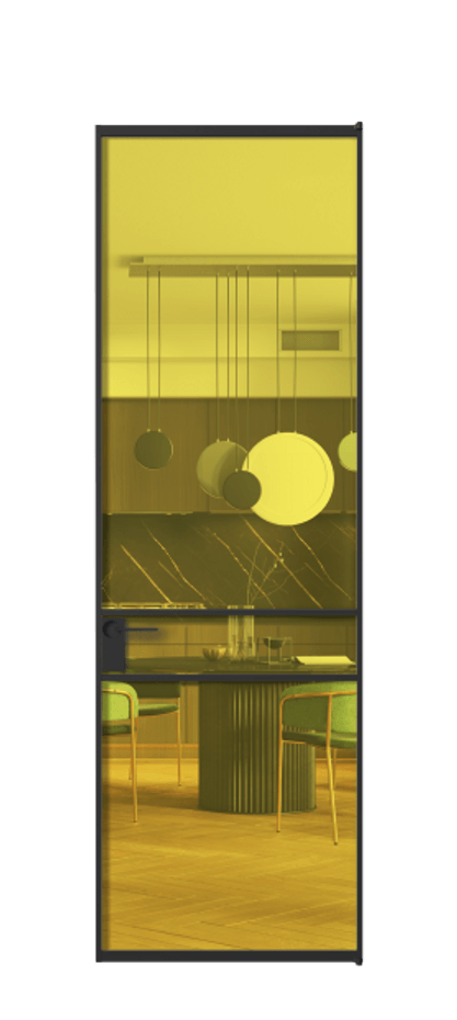 Алюминиевая дверь АЛПЛ040.02  Алюминий Черный Прозрачное жёлтое стекло, триплекс, 6мм. Без короба чер Цена 113130 Стоимость комплекта двери включает: 
1. Полотно (600/650/700/750/800/850/900/950*2000-2400 мм).
2. Короб
3. Комплект фурнитуры (2 торцевые петли и магнитный замок с ответной планкой). Фабрика дверей Волховец 8 (800) 551 43 19  Алюминиевая дверь АЛПЛ040.02 Алюминий Черный Прозрачное жёлтое стекло, триплекс, 6мм Цена 113130  | Volhovec