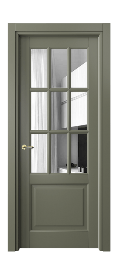 Межкомнатная дверь Toscana Grigliato 6312 Бук оливковый тёмный Двустороннее зеркало, триплекс, 6 мм Цена 110599 ₽ | Volhovec