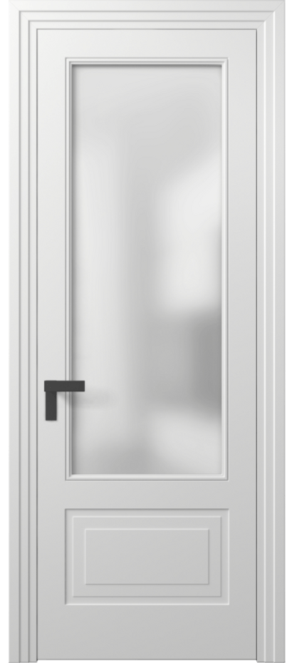 Межкомнатная дверь Rocca 8342 Матовый белоснежный Сатинированное стекло Цена 62319 ₽ | Volhovec