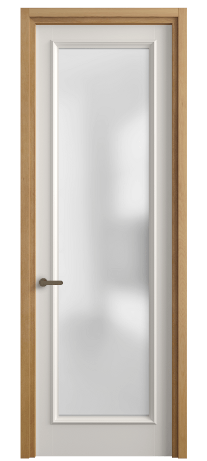 Межкомнатная дверь Шарм 6702 Матовый пудровый белый Сатинированное стекло Цена 100399 ₽ | Volhovec