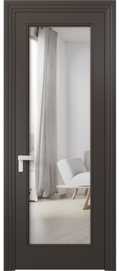 Межкомнатная дверь Рокка 8300 Матовый антрацит Двустороннее зеркало, триплекс Цена 85599 ₽ | Volhovec