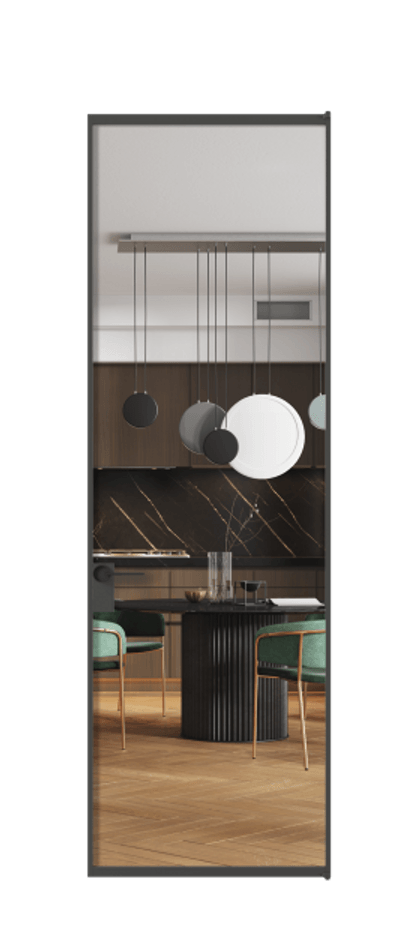 Алюминиевая дверь АЛПЛ040.01  Прозрачное стекло "Кристал Вижн", калёное Цена 139950  | Volhovec