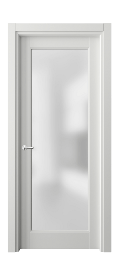 Межкомнатная дверь Тоскана Элегантэ 6300 Матовый светло-серый Сатинированное стекло Цена 92299 ₽ | Volhovec