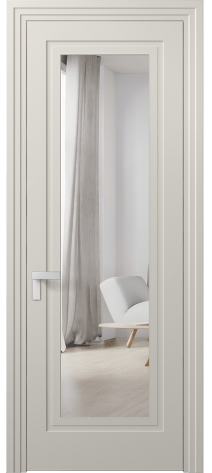 Межкомнатная дверь Рокка 8303 Матовый облачно-серый Двустороннее зеркало, триплекс Цена 85599 ₽ | Volhovec