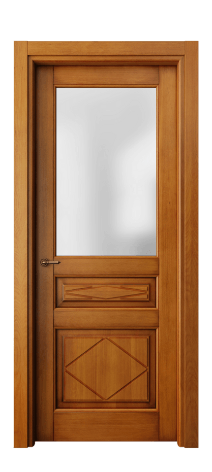 Межкомнатная дверь Toscana Rombo 6344 Бук светлый с патиной Сатинированное стекло Цена 111199 ₽ | Volhovec