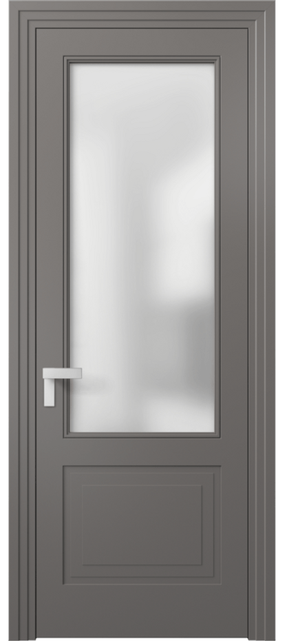 Дверь межкомнатная Rocca 8352 Матовый классический серый Сатинированное стекло Фигурный наличник МКЛС Цена 62319 ₽ Наличники уже входят в базовый комплект. Фабрика дверей Волховец 8 (800) 551 43 19 Межкомнатная дверь Rocca 8352 Матовый классический серый Сатинированное стекло Цена 62319 ₽ | Volhovec