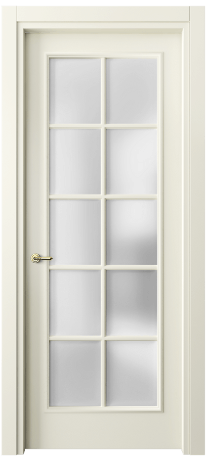 Межкомнатная дверь Париж 8102 Матовый молочно-белый Сатинированное стекло Цена 80199 ₽| Volhovec