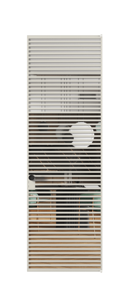 Алюминиевая дверь АЛПЛ040.07 Алюминий облачно-серый Прозрачное стекло "Crystal Vision", калёное Цена 232890  | Volhovec