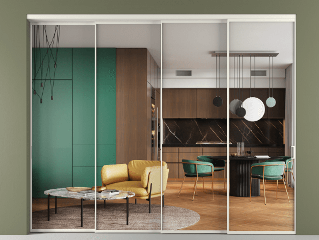 Перегородка Formato внутри проёма 4 створки с синхронным механизмом АЛПР 040.01 Алюминий Белый Прозрачное стекло "Crystal Vision", калёное. Скрытый короб БЕЛ Цена 510500 ₽ 1. Полотно 4 шт. (800/2100 мм)
2. Комплект установки раздвижной системы
3. Базовый комплект фурнитуры
4. Комплект фурнитуры телескопик синхро-3
5. Ручка RONDO
. Фабрика дверей Волховец 8 (800) 551 43 19 Перегородка Formato внутри проёма 4 створки с синхронным механизмом АЛПР 040.01 Алюминий Белый Прозрачное стекло "Crystal Vision", калёное Цена 510500 ₽ | Volhovec