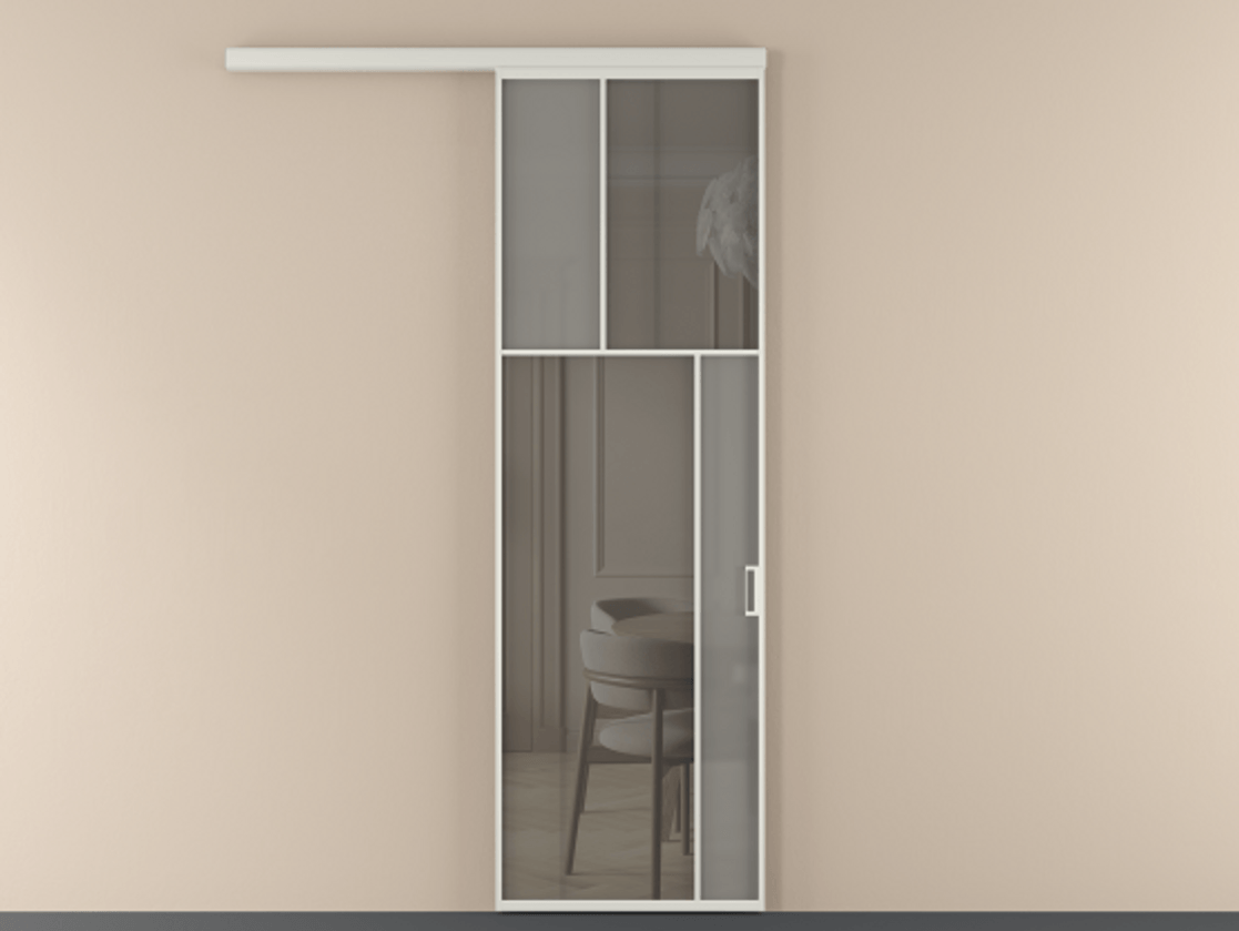 Перегородка Mosaic вдоль стены 1 створка АЛПР 041.23 Алюминий Белый Сатинированное серое стекло, триплекс, 6 мм + Прозрачное серое стекло, триплекс. Скрытый короб БЕЛ Цена 131390 ₽ . Фабрика дверей Волховец 8 (800) 551 43 19 Перегородка Mosaic вдоль стены 1 створка АЛПР 041.23 Алюминий Белый Сатинированное серое стекло, триплекс, 6 мм + Прозрачное серое стекло, триплекс Цена 131390 ₽ | Volhovec