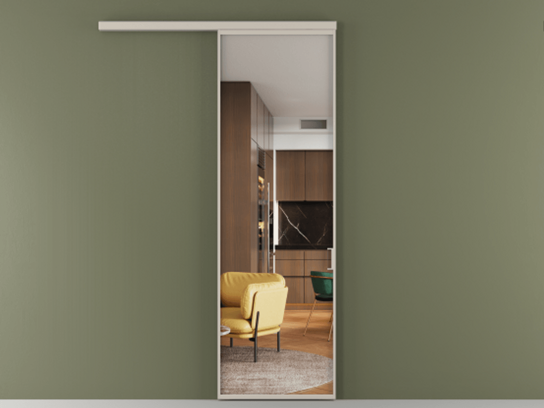 Перегородка Формато вдоль стены 1 створка АЛПР 040.01 Алюминий светло-бежевый Прозрачное стекло "Кристал Вижн", калёное Цена 113570 ₽  | Volhovec