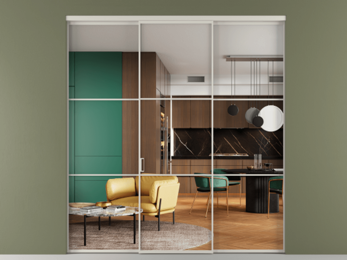 Перегородка Formato внутри проёма 3 створки АЛПР 040.03 Алюминий тёплый серый Прозрачное стекло "Crystal Vision", калёное. Цена 349360 ₽ 1. Полотно 3 шт. (800/2100 мм)
2. Комплект установки раздвижной системы
3. Базовый комплект фурнитуры
4.Ручка RONDO. Фабрика дверей Волховец 8 (800) 551 43 19 Перегородка Formato внутри проёма 3 створки АЛПР 040.03 Алюминий тёплый серый Прозрачное стекло "Crystal Vision", калёное Цена 349360 ₽ | Volhovec