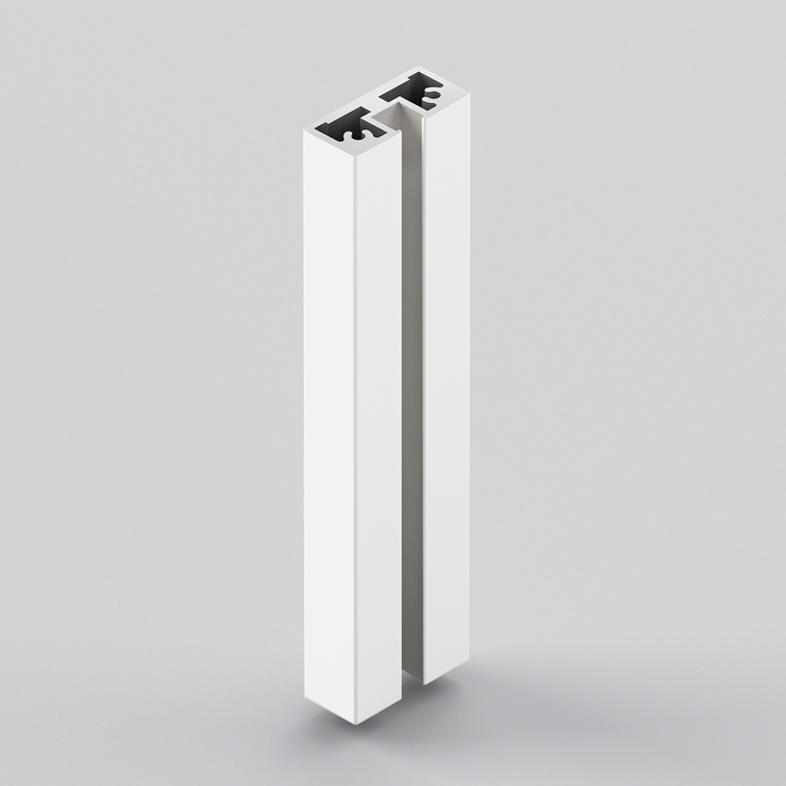 Вертикальный белый профиль