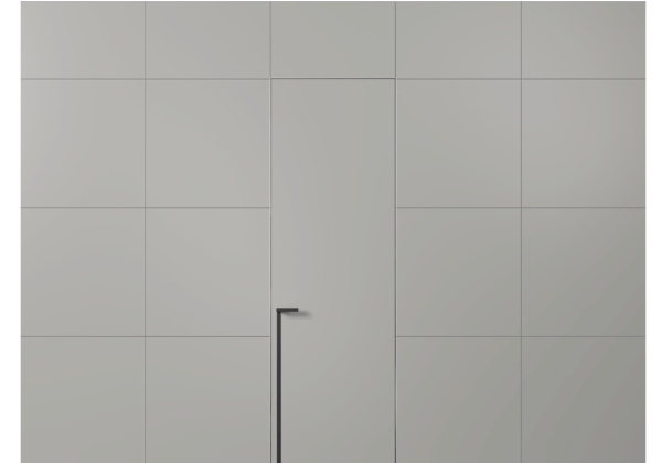 Панели для отделки стен Стеновая панель в эмали Матовый нейтральный серый. Цвет Матовый нейтральный серый. Материал Гладкая эмаль. Коллекция Эмаль. Картинка.