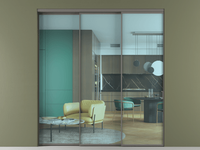 Алюминевая перегородка АЛПР 040.01_АКЛС_ПРОЗ ГОЛ_new. Цвет Алюминий классический серый. Материал Алюминий в эмали. Коллекция Перегородка Formato внутри проёма телескопик синхро 2. Картинка.