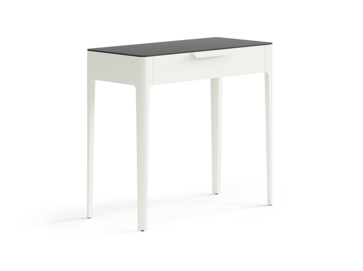Мебель Консоль Piega 1 ящик. Цвет Матовый молочно-белый. Материал Гладкая эмаль. Коллекция Консоль Piega 1 ящик. Картинка.