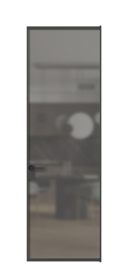 Дверь межкомнатная АЛПЛ040.01 ГР Графитовый Серый сатин триплекс. Цвет Графитовый. Материал Алюминий металлик. Коллекция Формато. Картинка.