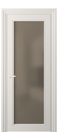 Дверь межкомнатная 8000 МПБЛ БР САТ. Цвет Матовый пудровый белый. Материал Гладкая эмаль. Коллекция Neo Classic. Картинка.