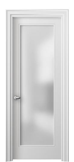 Дверь межкомнатная 8502 МБЛ САТ. Цвет Матовый белоснежный. Материал Гладкая эмаль. Коллекция Esse. Картинка.