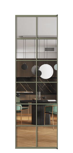 Межкомнатная дверь АЛПЛ040.05 Crystalvision АОТ. Цвет Алюминий оливковый тёмный. Материал Алюминий в эмали. Коллекция Formato. Фото. Дверь межкомнатная АЛПЛ040.05 Crystalvision АОТ. Цвет Алюминий оливковый тёмный. Материал Алюминий в эмали. Коллекция Formato. Картинка.