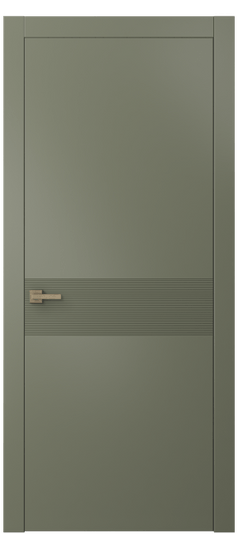 Дверь межкомнатная 8041 МОТ. Цвет Матовый оливковый тёмный. Материал Гладкая эмаль. Коллекция Линия. Картинка.