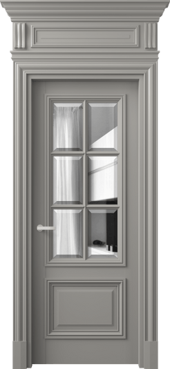 Дверь межкомнатная 7312 МНСР ДВ ЗЕР Ф. Цвет Матовый нейтральный серый. Материал Гладкая эмаль. Коллекция Антик. Картинка.