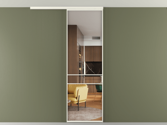 Алюминевая перегородка АЛПР 040.02_АЖМ_Crystalvision_new. Цвет Алюминий жемчужный. Материал Алюминий в эмали. Коллекция Перегородка Формато вдоль стены на потолок 1 створка. Фото. Алюминевая перегородка АЛПР 040.02_АЖМ_Crystalvision_new. Цвет Алюминий жемчужный. Материал Алюминий в эмали. Коллекция Перегородка Формато вдоль стены на потолок 1 створка. Картинка.