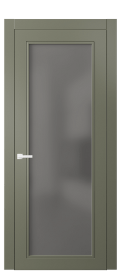 Дверь межкомнатная 8000 МОТ СЕР САТ. Цвет Матовый оливковый тёмный. Материал Гладкая эмаль. Коллекция Neo Classic. Картинка.