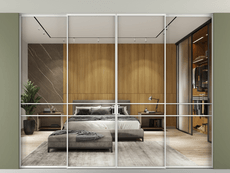 Перегородка Formato внутри проёма четырёхстворчатая со скрытым креплением в потолок