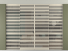 Перегородка Formato внутри проёма четырёхстворчатая со скрытым креплением в потолок