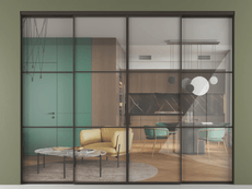 Перегородка Формато внутри проёма 4 створки