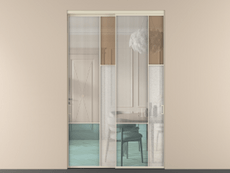 Перегородка Mosaic внутри проёма 2 створки