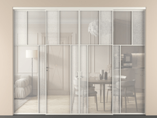 Перегородка Mosaic внутри проёма четырёхстворчатая