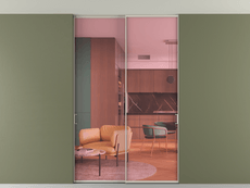 Перегородка Formato внутри проёма двустворчатая со скрытым креплением в потолок