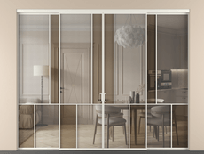 Перегородка Mosaic внутри проёма 4 створки