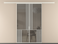 Перегородка Mosaic вдоль стены двустворчатая