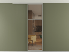 Перегородка Формато вдоль стены на потолок 1 створка