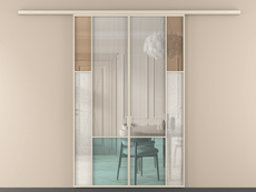 Перегородка Mosaic вдоль стены 2 створки