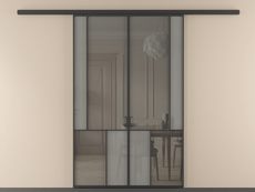 Перегородка Mosaic вдоль стены двустворчатая