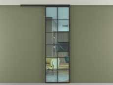 Перегородка Formato вдоль стены на потолок 1 створка