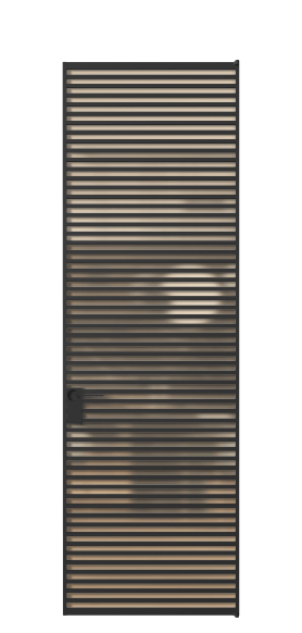 Дверь межкомнатная АЛПЛ040.06 САТ ОРАНЖ ЧЕР. Цвет Алюминий Черный. Материал Алюминий. Коллекция Formato. Картинка.