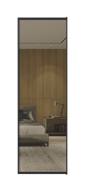 Дверь межкомнатная АЛПЛ040.01 Stopsol Bronze ЧЕР. Цвет Алюминий Черный. Материал Алюминий. Коллекция Formato. Картинка.